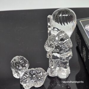 Precious Moments Lead Crystal Nativity Figurines Enesco 1991 Shepherd Sheep